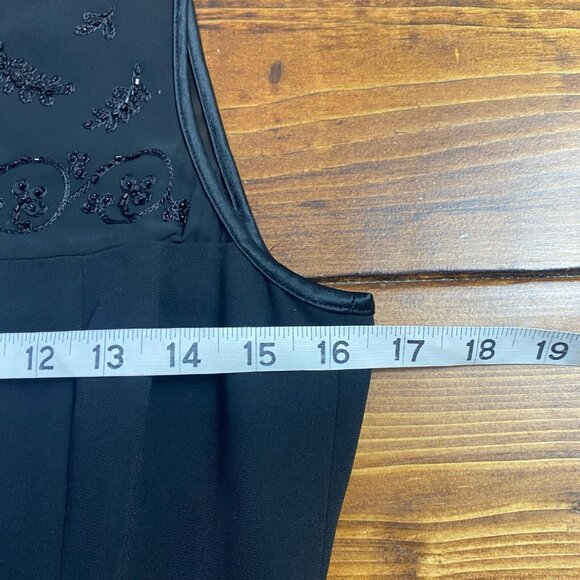 Jones New York Formal / Semi-Formal Dress Sz 4 Sleeveless Spaghetti Strap Black - Picture 4 of 8